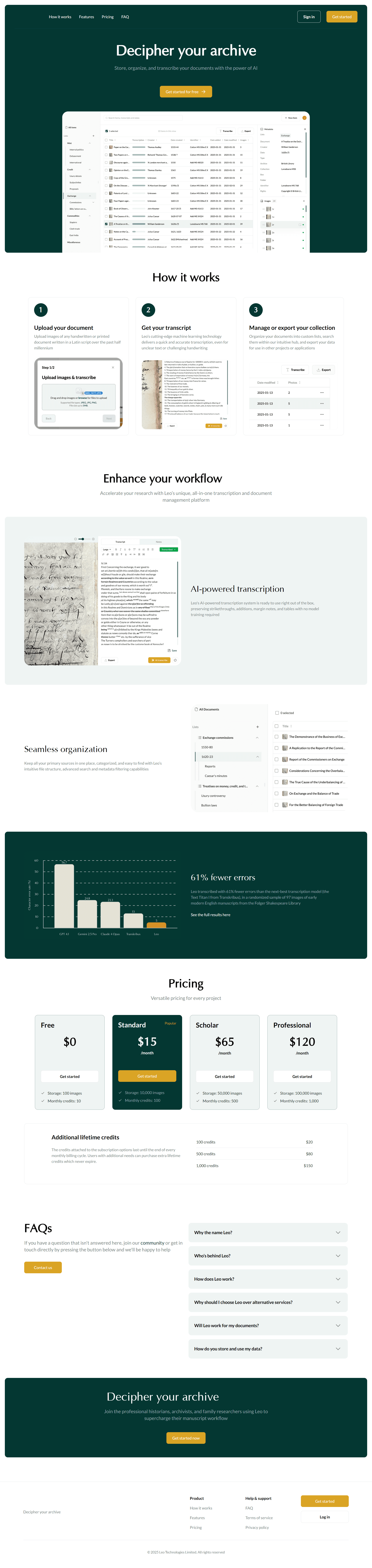 AI-Powered transcription service